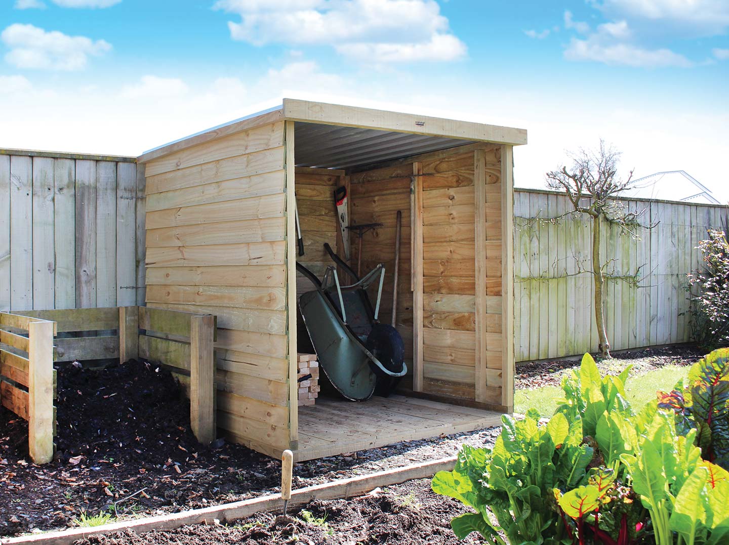 solid wood outdoor storage shed - 236390, patio storage at